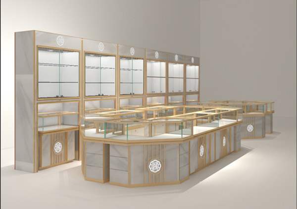 定制玻璃珠寶展柜,鴻鈦珠寶展柜廠家,